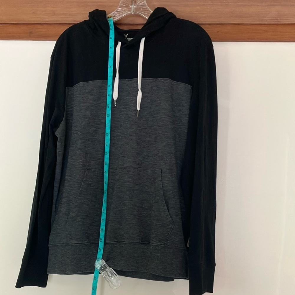 American Eagle Outfitters Charcoal and Black Hoodie Size M